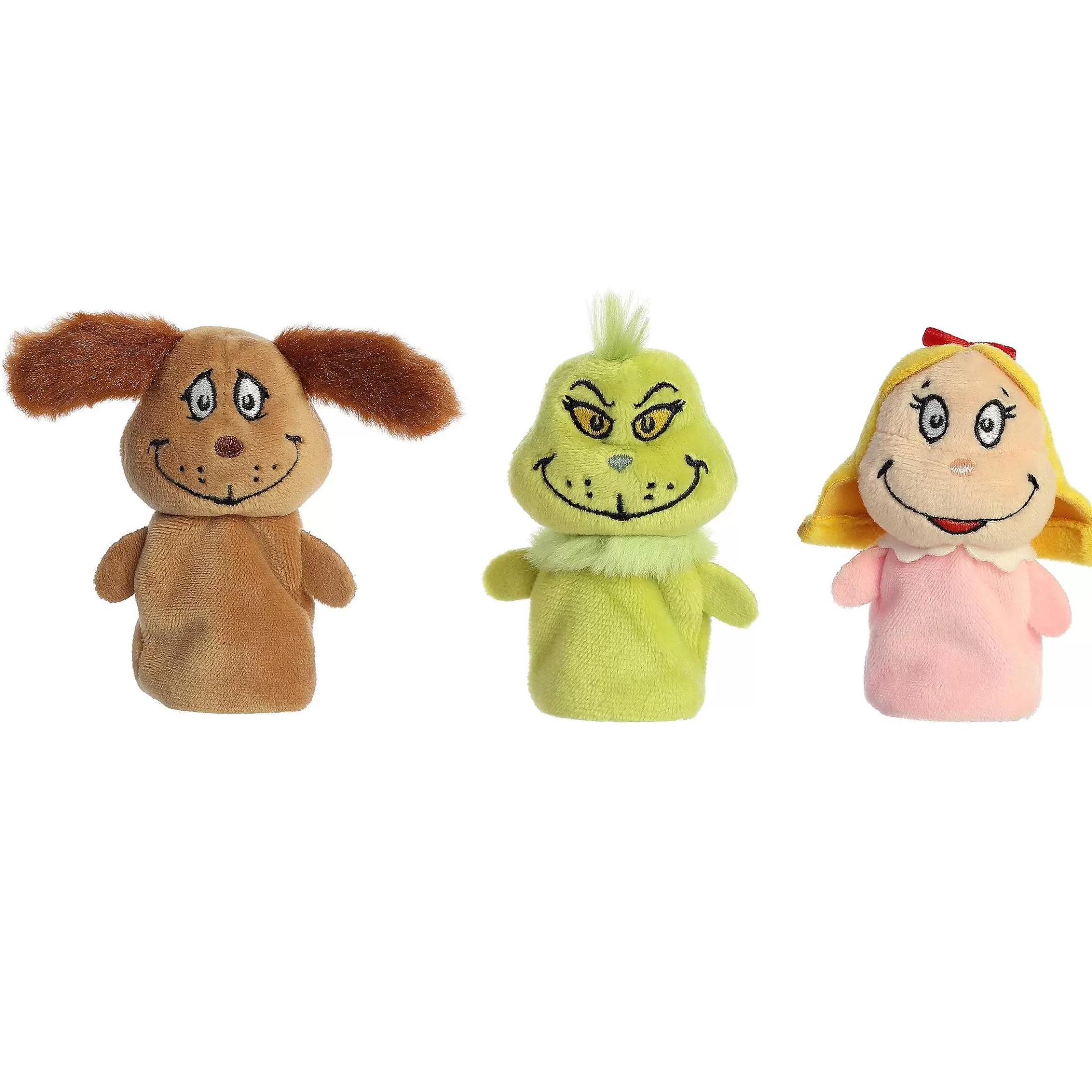 Licensed Aurora® - Dr. Seuss - 3" Grinch Finger Puppet Set