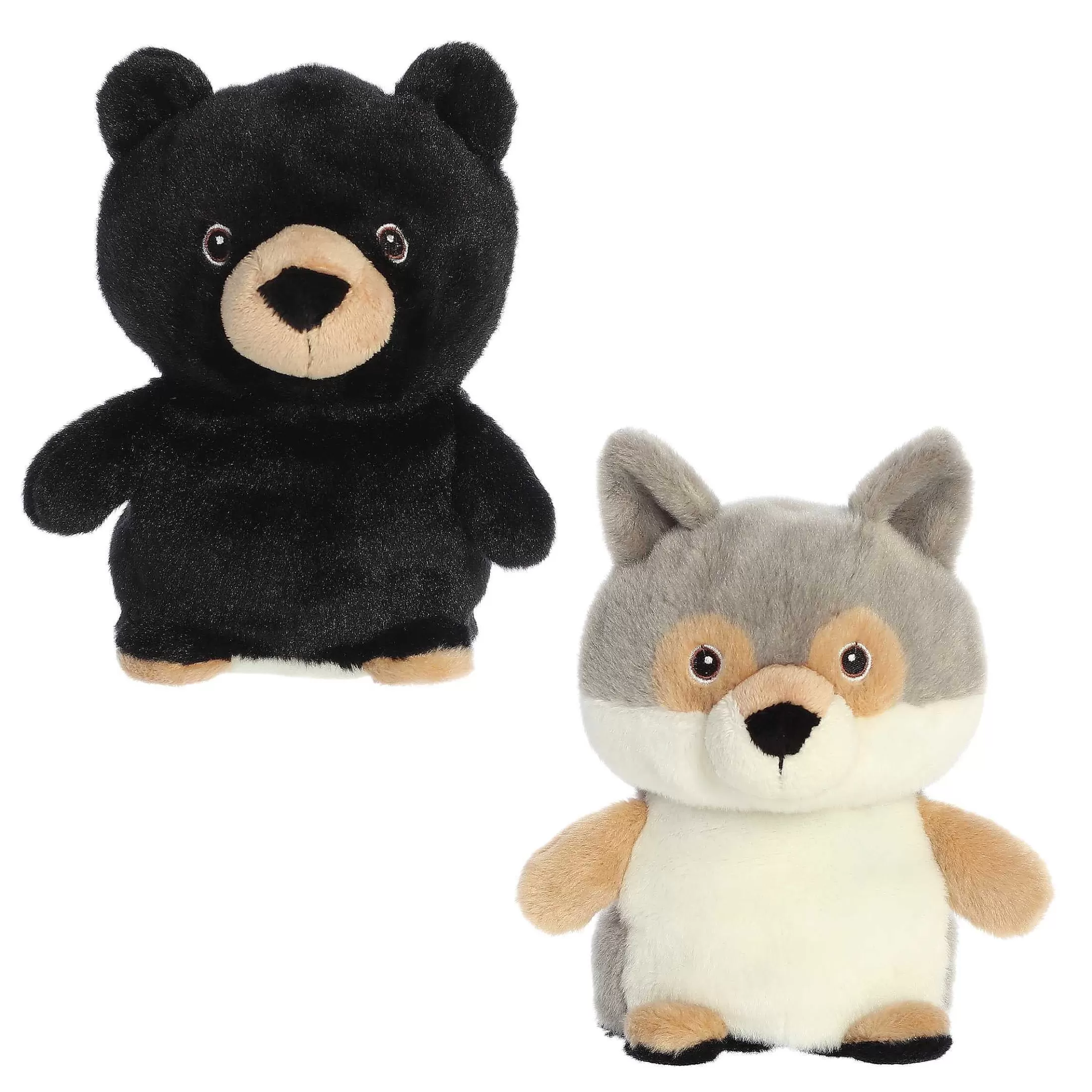 Aurora® - Eco Nation - Reversible Eco Pairs - 6.5" Black Bear And Wolf