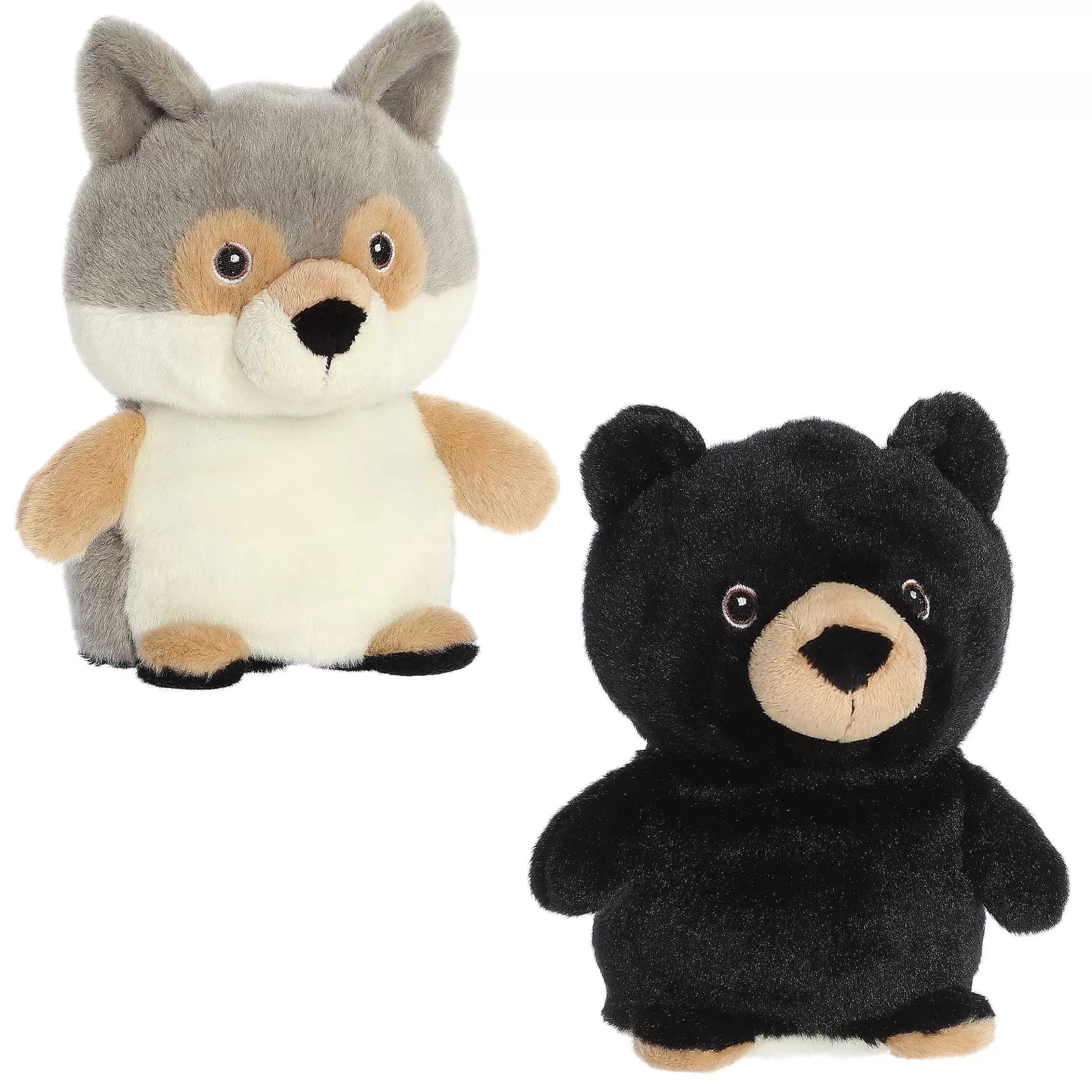 Aurora® - Eco Nation - Reversible Eco Pairs - 6.5" Black Bear And Wolf