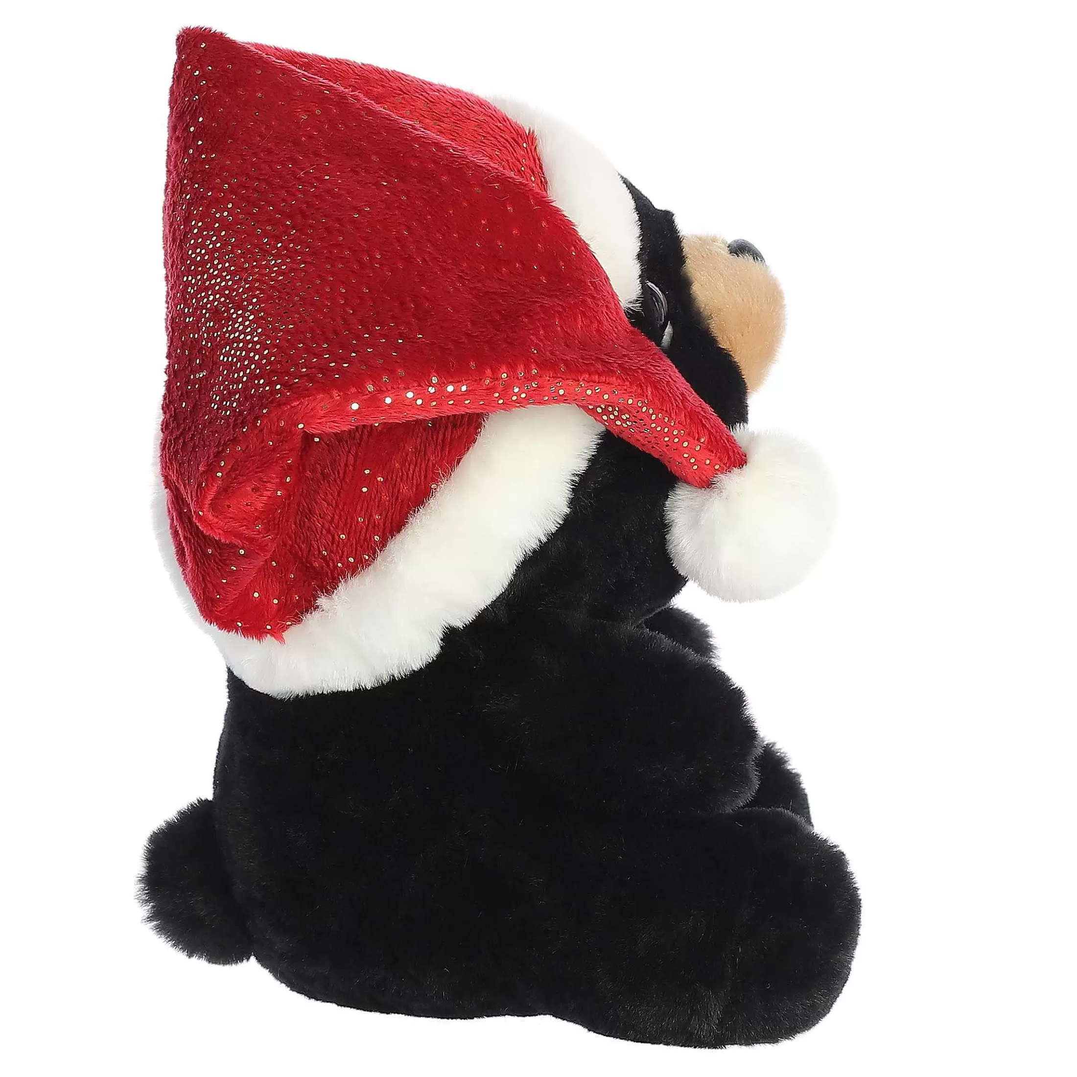 Aurora® - Holiday - Oversized Santa Hats - 11" Button Black Bear