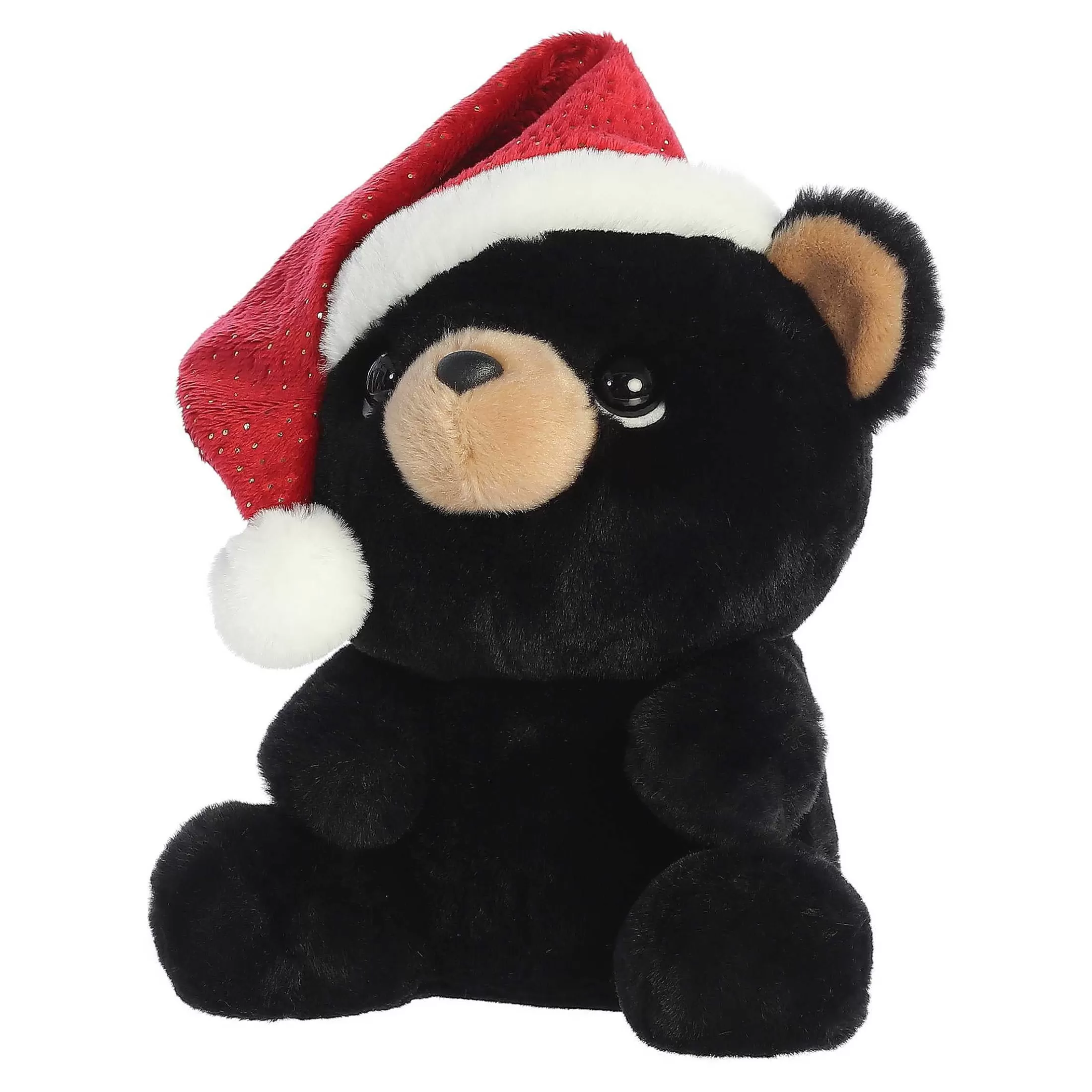 Aurora® - Holiday - Oversized Santa Hats - 11" Button Black Bear
