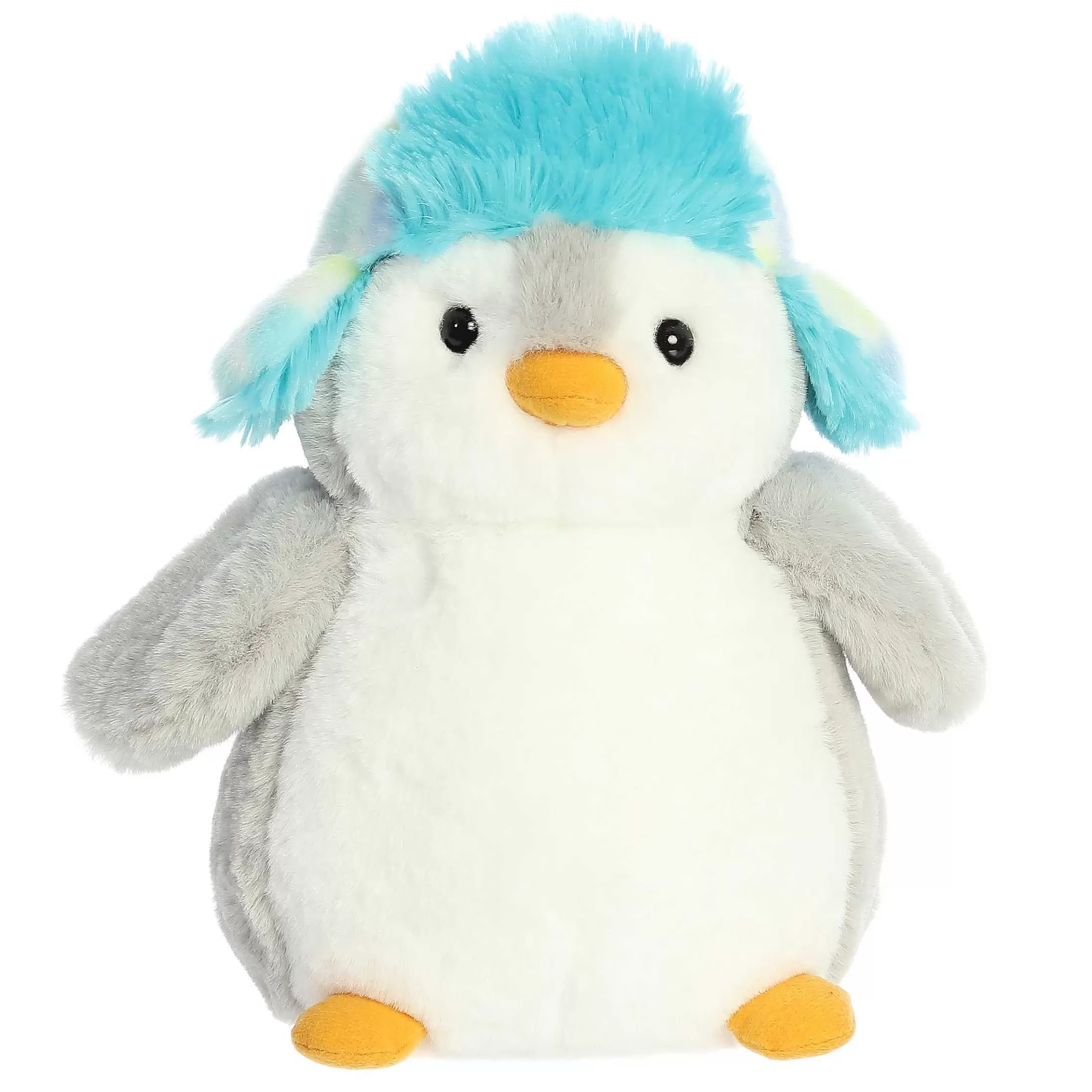 Aurora® - Pompom Penguin - 10" Blue Mosaic