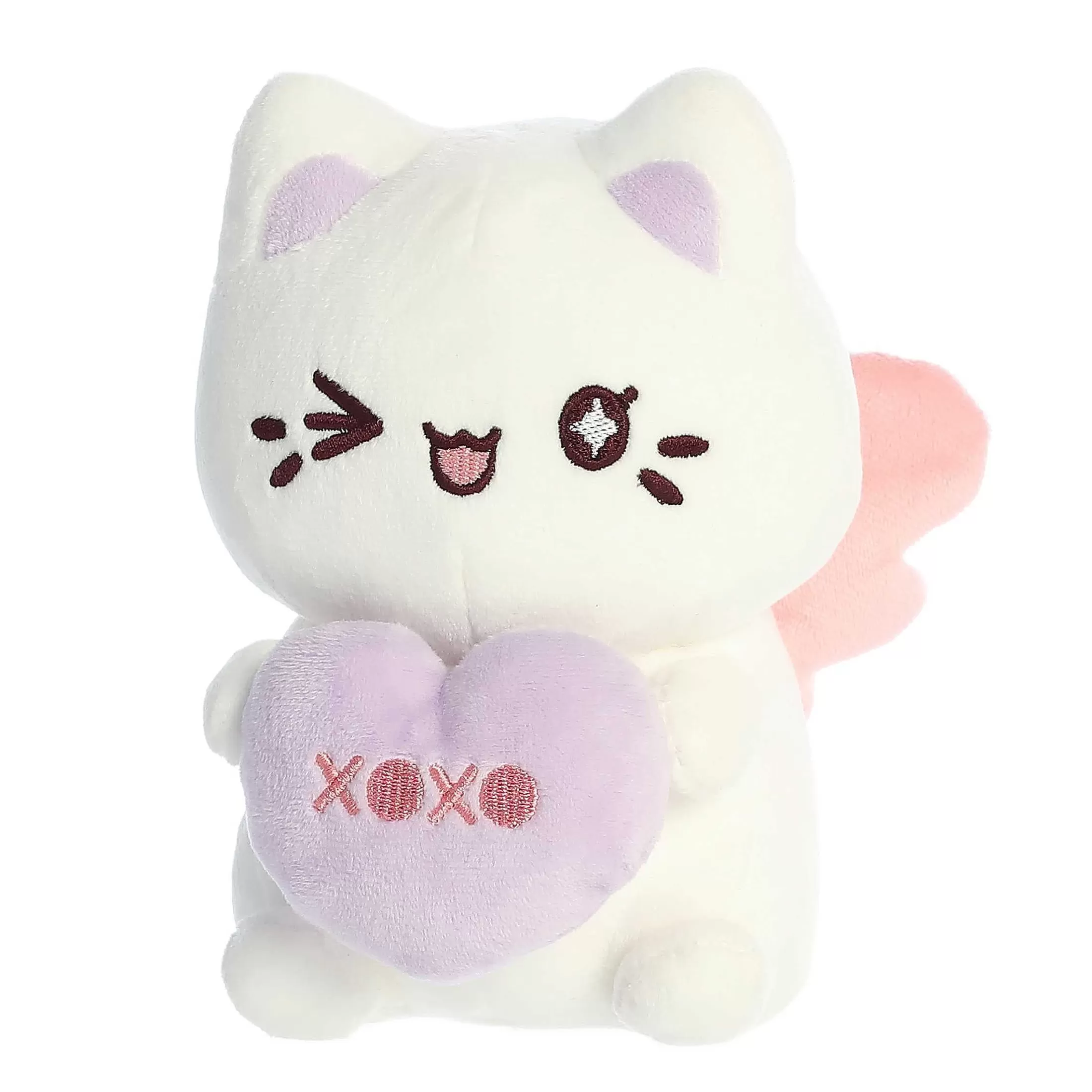 Licensed Aurora® - Tasty Peach® - 7" Candy Heart Sitting Meowchi - White